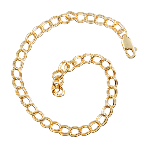Gold Fill Double Link Bracelet Cremation Jewelry-Pendant Sold Separately-Jewelry-New Memorials-Afterlife Essentials