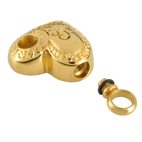 14K Gold - Plated Over Stainless Steel Hole In My Heart Cremation Jewelry-Jewelry-New Memorials-Afterlife Essentials