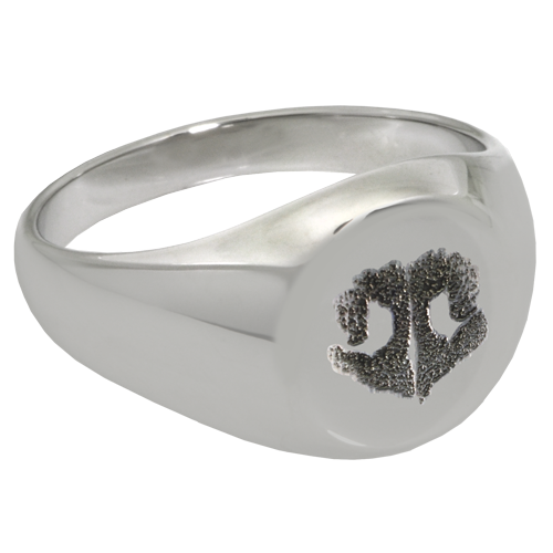 Elegant Round Ring Noseprint Pet Memorial Jewelry-Jewelry-New Memorials-Sterling Silver-No Compartment-6-Afterlife Essentials