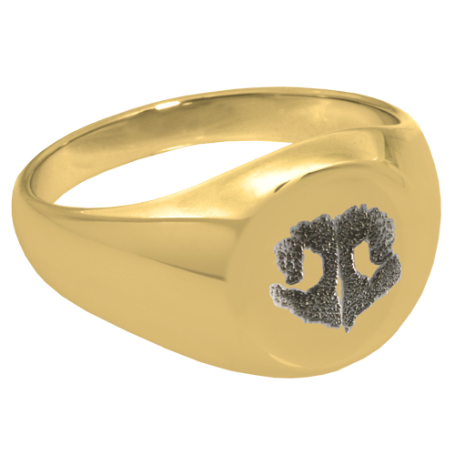 Elegant Round Ring Noseprint Pet Memorial Jewelry-Jewelry-New Memorials-14K Solid Yellow Gold (allow 4-5 weeks)-No Compartment-6-Afterlife Essentials