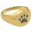 Elegant Round Ring Pawprint Pet Print Memorial Jewelry-Jewelry-New Memorials-14K Solid Yellow Gold (allow 4-5 weeks)-No Compartment-6-Afterlife Essentials