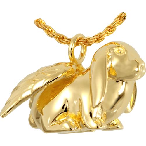 Bunny Lop Pendant Cremation Jewelry-Jewelry-New Memorials-14K Gold Plating (14K over sterling silver)-Afterlife Essentials