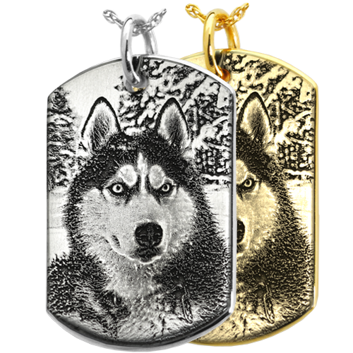 Dog Tag Pet Photo Pendant Cremation Jewelry-Jewelry-New Memorials-Afterlife Essentials