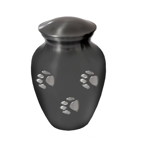 Pawprints Classic Grey Pet Medium 65 cu in Cremation Urn-Cremation Urns-New Memorials-Afterlife Essentials