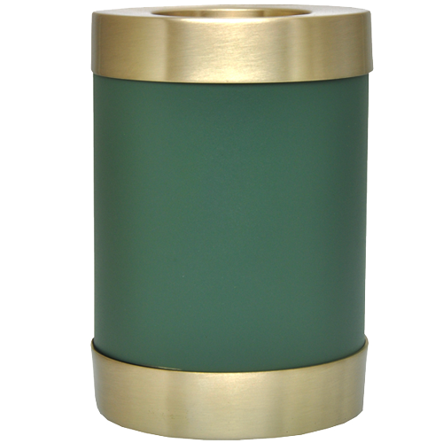 Candle Holder Series Round Sage Green Cat 20 cu in Cremation Urn-Cremation Urns-New Memorials-Afterlife Essentials