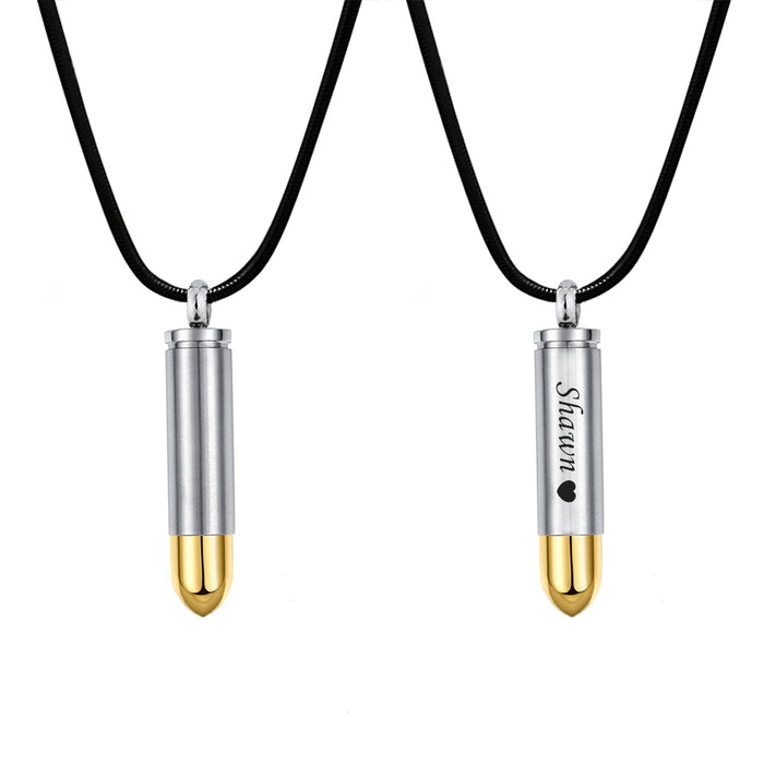 Bullet Cartridge Memorial Necklace Cremation Jewelry-Jewelry-Anavia-Afterlife Essentials