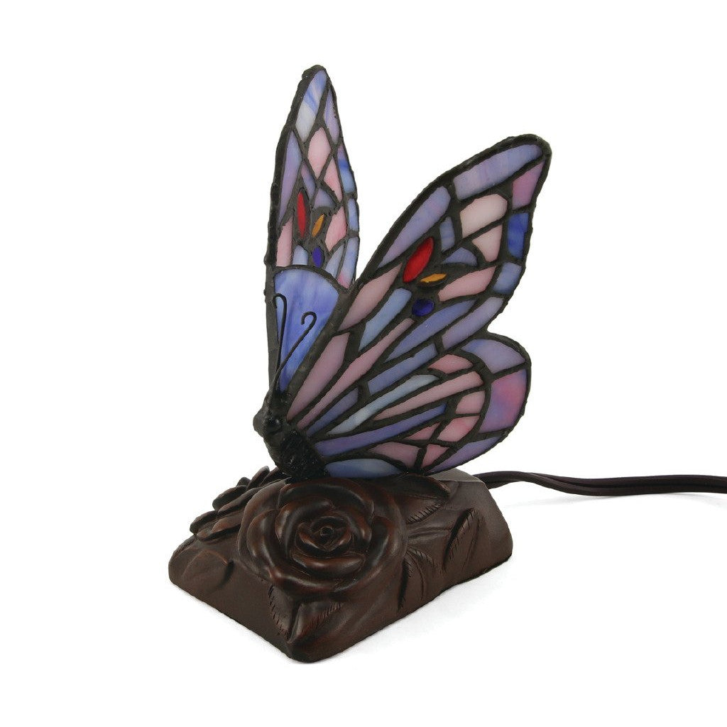 Tiffany Style Electrical Purple Butterfly Lamp Keepsake Cremation Urn ...