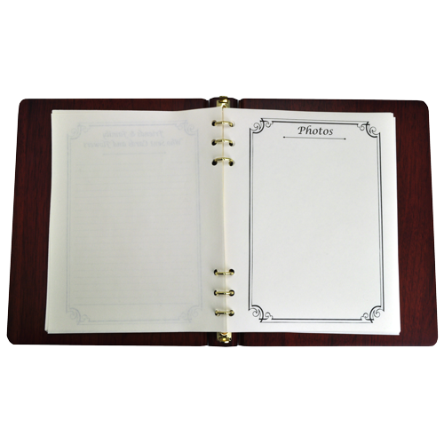 Funeral Guest Book Wooden Binder- Handwritten Note Option-Accessories-New Memorials-Afterlife Essentials