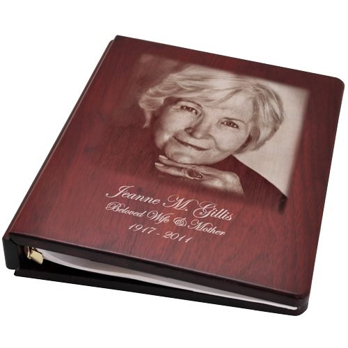 Funeral Guest Book Wooden Binder- Photo Option-Accessories-New Memorials-Afterlife Essentials