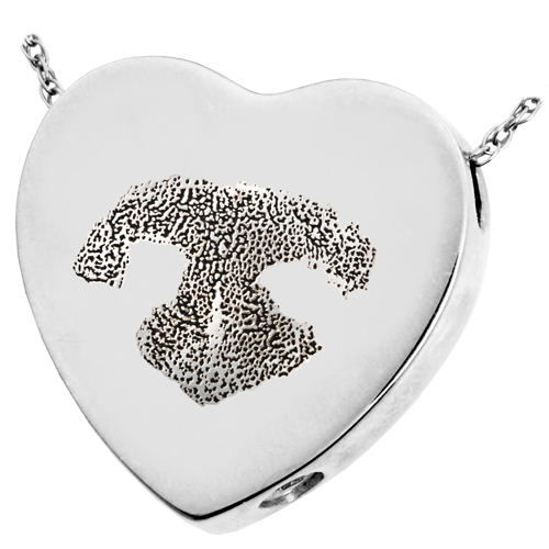 B&B Heart Actual Noseprint Pet Cremation Jewelry-Jewelry-New Memorials-925 Sterling Silver-Chamber (for ashes)-Afterlife Essentials