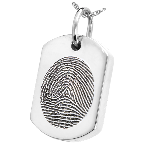 Fingerprint Dog Tag Pendant Cremation Jewelry-Jewelry-New Memorials-Afterlife Essentials