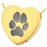 Heart Actual Pawprint Pet Pendant Cremation Jewelry-Jewelry-New Memorials-14K Solid Yellow Gold (allow 4-5 weeks)-Chamber (for ashes)-Afterlife Essentials