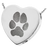 Heart Actual Pawprint Pet Pendant Cremation Jewelry-Jewelry-New Memorials-925 Sterling Silver-Chamber (for ashes)-Afterlife Essentials