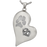 B&B Teardrop Heart Pawprint and Noseprint Pendant Cremation Jewelry-Jewelry-New Memorials-925 Sterling Silver-Chamber (for ashes)-Afterlife Essentials