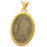 Oval Fingerprint Pendant Cremation Jewelry-Jewelry-New Memorials-14K Solid Yellow Gold (allow 4-5 weeks)-Rim-No Chamber (flat)-Afterlife Essentials