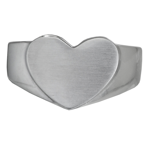 Stainless Steel Bold Heart Ring Cremation Jewelry-Jewelry-New Memorials-Afterlife Essentials