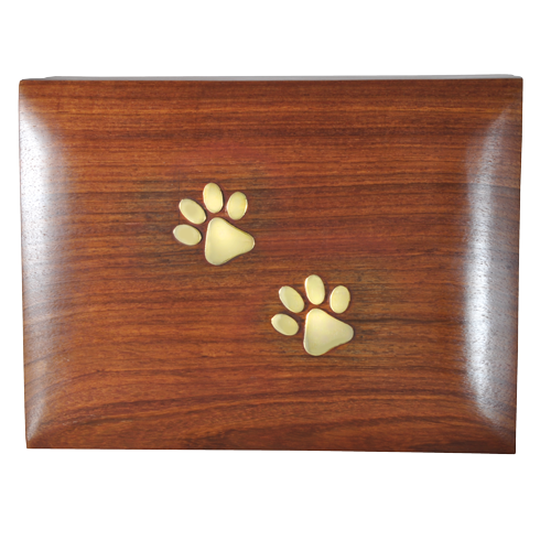 Forever Paw Prints Wood Box Pet 87 cu in Cremation Urn-Cremation Urns-New Memorials-Afterlife Essentials