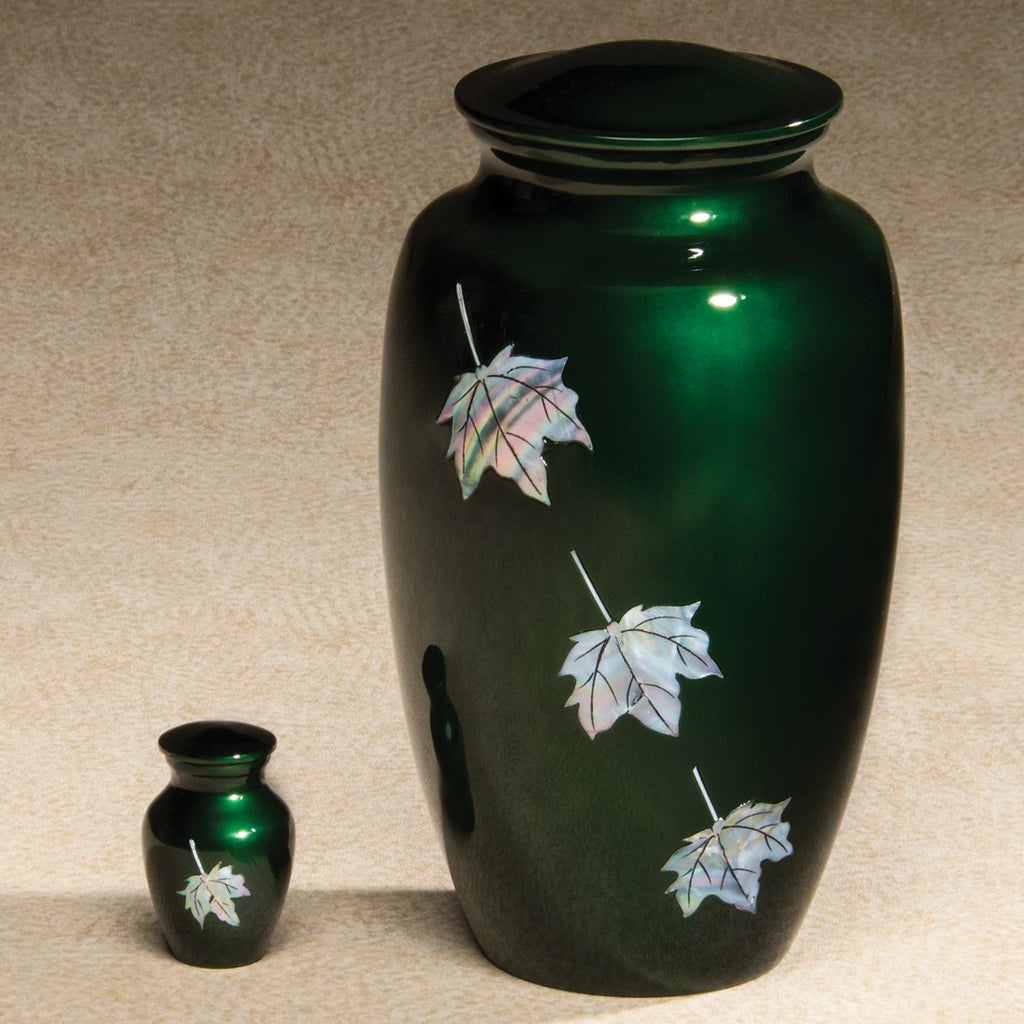 Luminescent Series Leaves 200 Cu In Cremation Urn — Afterlife Essentials 