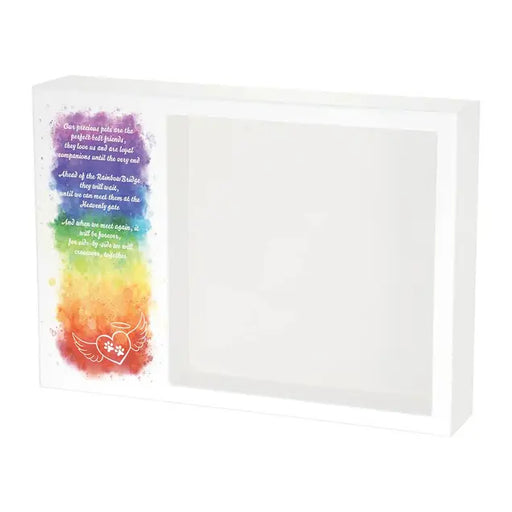 Shadowbox Pet Urn Rainbow Bridge-Cremation Urns-Terrybear-Afterlife Essentials