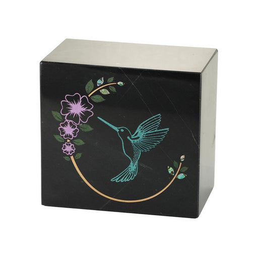 Monumental Memorials Hummingbird Teal Black Cremation Urn-Cremation Urns-Terrybear-Afterlife Essentials