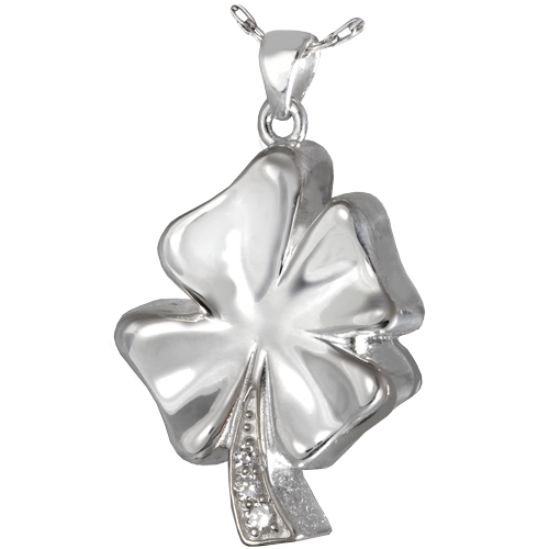Four Leaf Clover with CrystalsCremation Jewelry-Jewelry-New Memorials-Afterlife Essentials