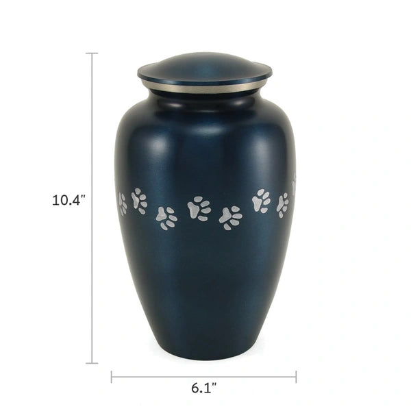 Classic Paw Blue, Family Cremation Urn-Cremation Urns-Terrybear-Afterlife Essentials