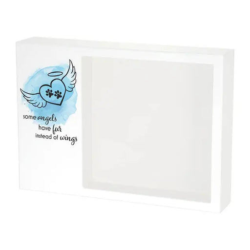 Shadowbox Pet Urn Angel Wings Blue-Cremation Urns-Terrybear-Afterlife Essentials