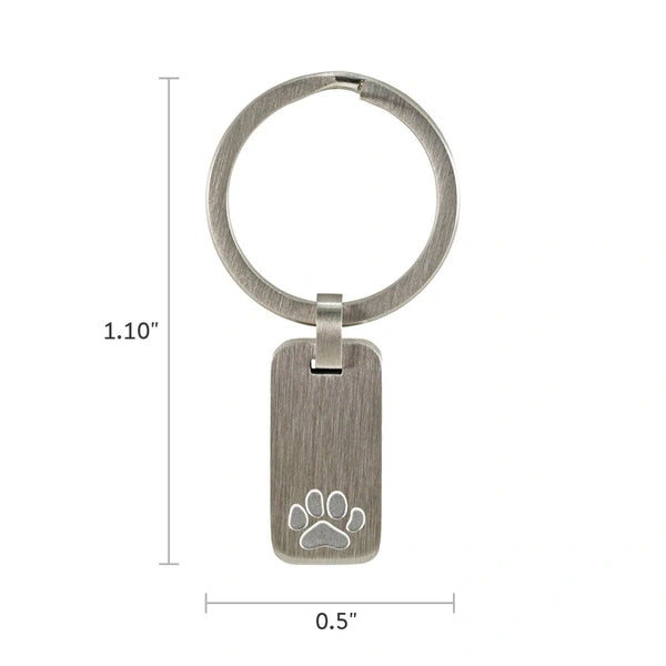 Pewter Key Chain Paw-Jewelry-Terrybear-Afterlife Essentials