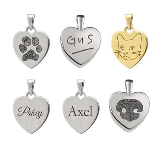 Personalized Pet Petite Heart Cremation Jewelry-Jewelry-New Memorials-Afterlife Essentials