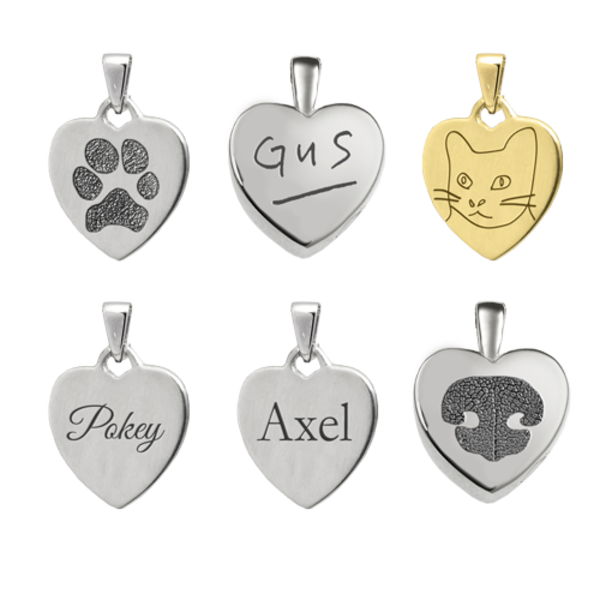 Personalized Pet Petite Heart Cremation Jewelry-Jewelry-New Memorials-Afterlife Essentials
