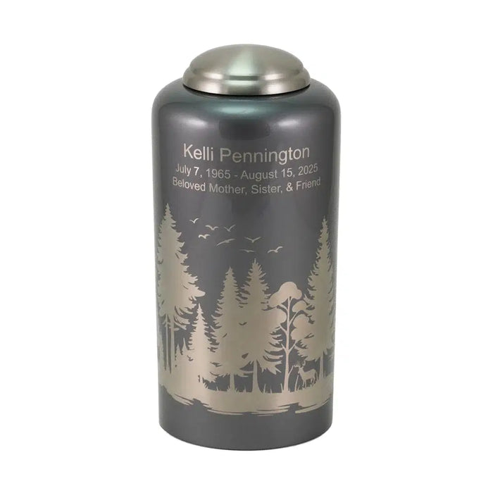 Eternal Essence Forest Gray Full Size Cremation Urn-Cremation Urns-Terrybear-Afterlife Essentials