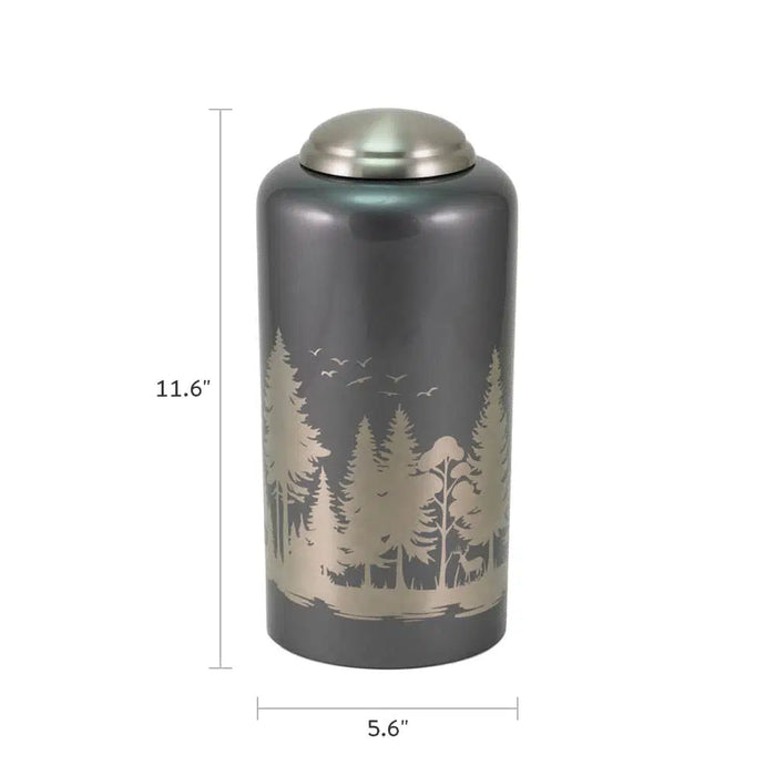 Eternal Essence Forest Gray Full Size Cremation Urn-Cremation Urns-Terrybear-Afterlife Essentials