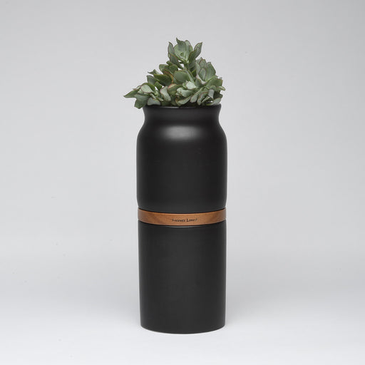 Vega Vase Urn, Small Size-Cremation Urns-Urns of Distinction-Black-Afterlife Essentials