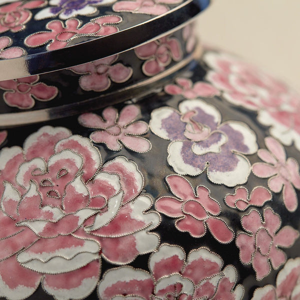 Filigree™ Cloisonné Floral Pink, Full Size Urn-Cremation Urns-Terrybear-Afterlife Essentials