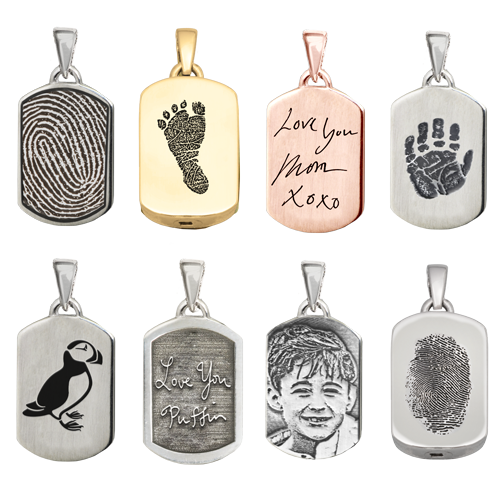 Personalized Petite Dog Tag Cremation Jewelry