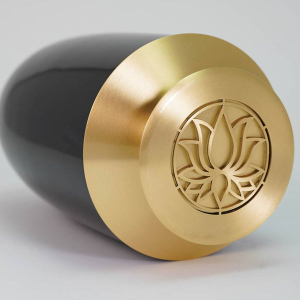 Cascade Scatter™ Monterey Lotus Onyx Full Size Cremation Urn-Cremation Urns-Terrybear-Afterlife Essentials