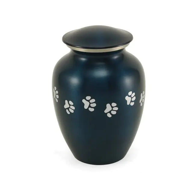 Classic Paw Blue, Small Cremation Urn-Cremation Urns-Terrybear-Afterlife Essentials