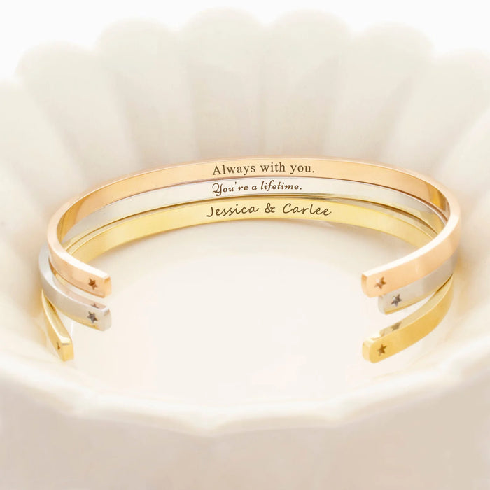 Custom Cuff Bangle Bracelet-Jewelry-Anavia-Afterlife Essentials