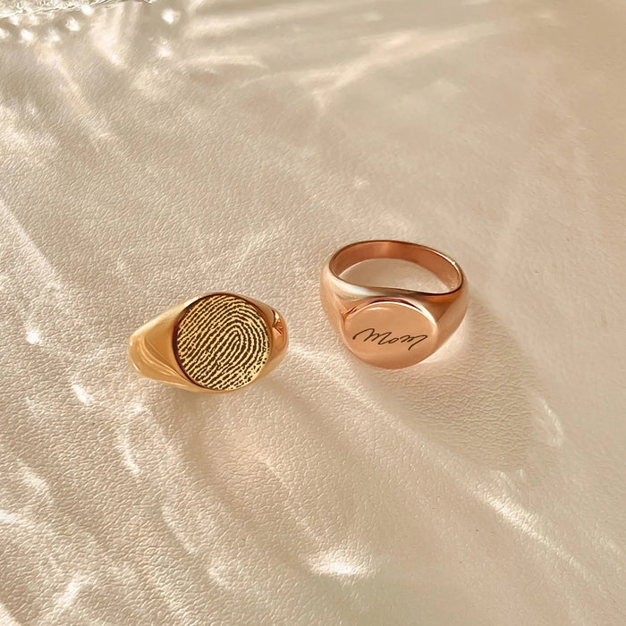 Fingerprint Signet Memorial Ring-Jewelry-Anavia-Afterlife Essentials