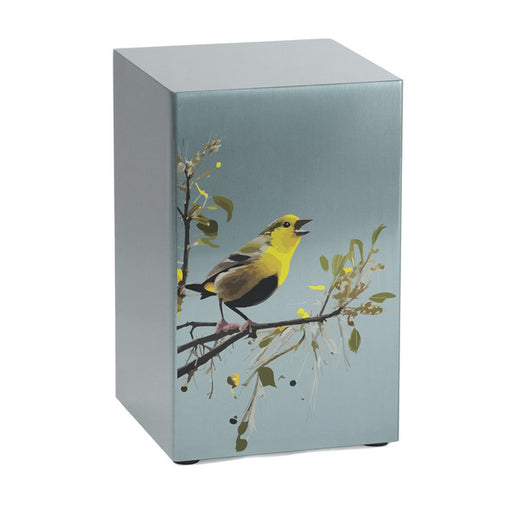 Life Canvas Birds Pewter, Companion Cremation Urn Left Side-Cremation Urns-Terrybear-Afterlife Essentials