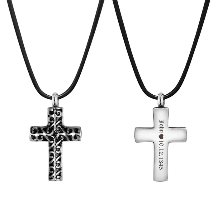 Flowing Cross Memorial Necklace-Jewelry-Anavia-Afterlife Essentials