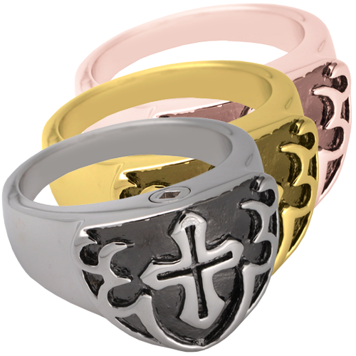 Men's Cross Ring - Black Pet Cremation Jewelry-Jewelry-New Memorials-Afterlife Essentials