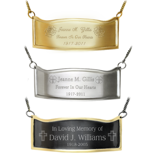 Engraved Memorial Plaque - Contoured, 3 finishes-Plaques-New Memorials-Afterlife Essentials
