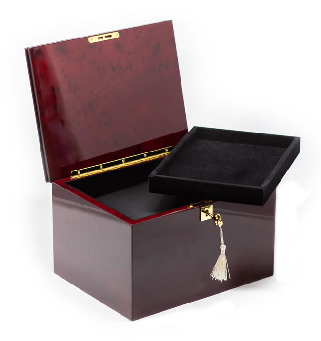 Burlwood Memory Box, Large/Adult Cremation Urn-Cremation Urns-Urns of Distinction-Afterlife Essentials