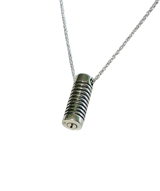 Sterling Silver Ringed Cylinder Cremation Jewelry-Jewelry-Cremation Keepsakes-Afterlife Essentials