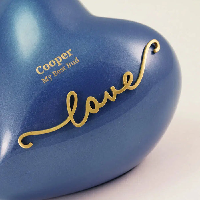 Adoring Heart Indigo Extra Small Cremation Urn-Cremation Urns-Terrybear-Afterlife Essentials