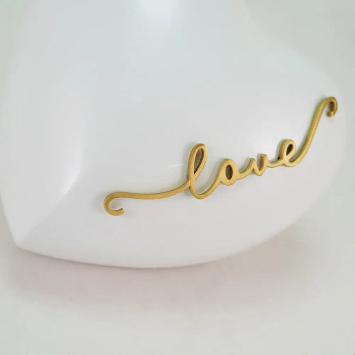 Adoring Heart Pearl White Extra Small Cremation Urn