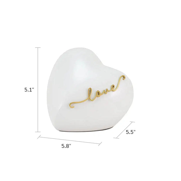 Adoring Heart Pearl White Extra Small Cremation Urn