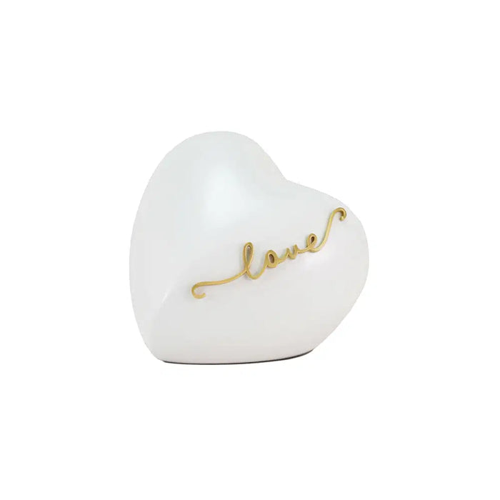 Adoring Heart Pearl White Extra Small Cremation Urn