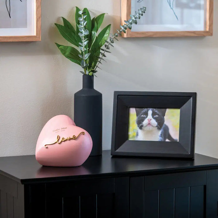 Adoring Heart Pearl Pink Extra Small Cremation Urn